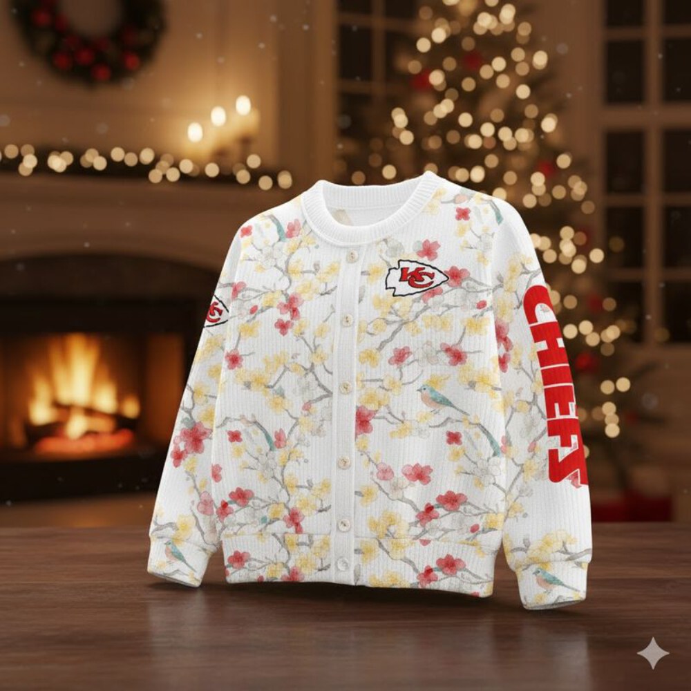 Stocktee Kansas City Chiefs Limited Edition Spun-knit Button Sweater NEW153910