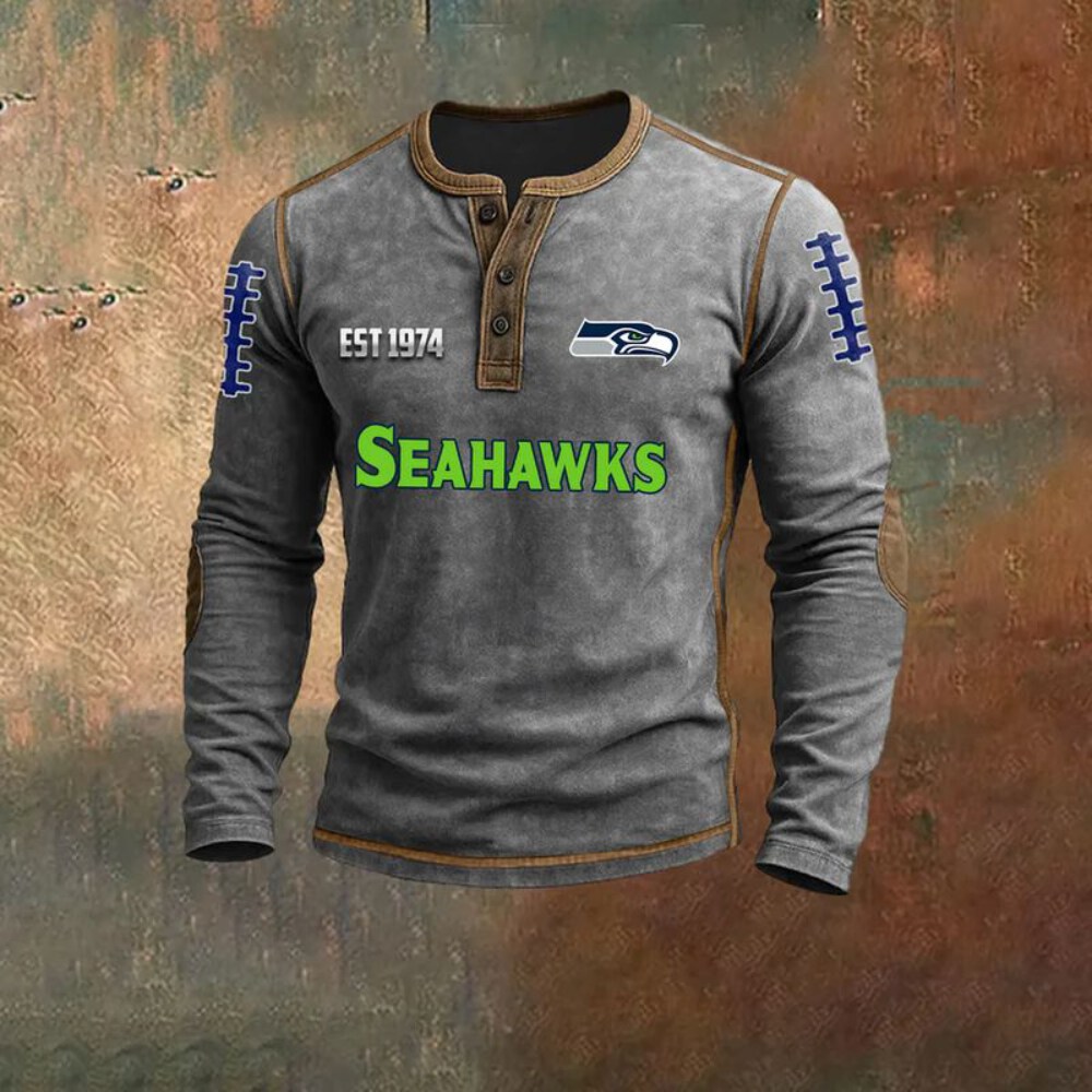 Stocktee Seattle Seahawks Limited Edition Three-Button Long Sleeve Shirt