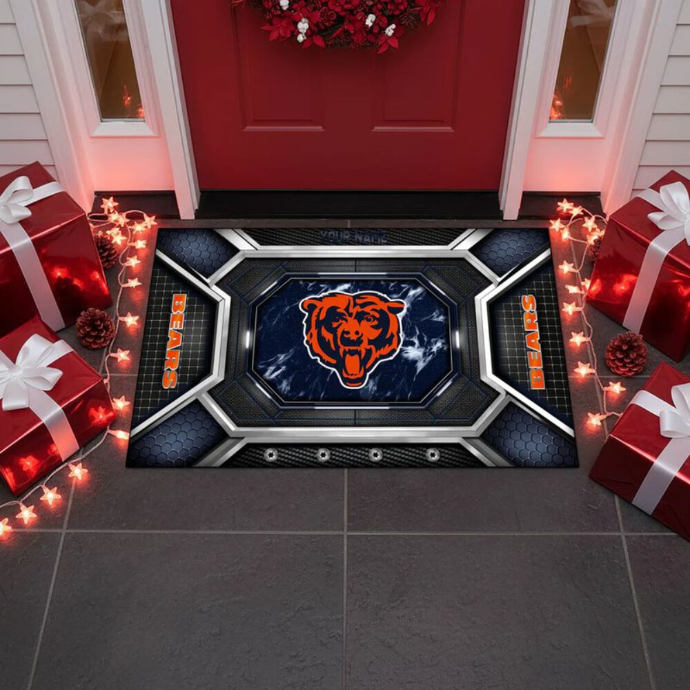 Chicago Bears Limited Edition Rubber Base Doormat Gifts For Christmas