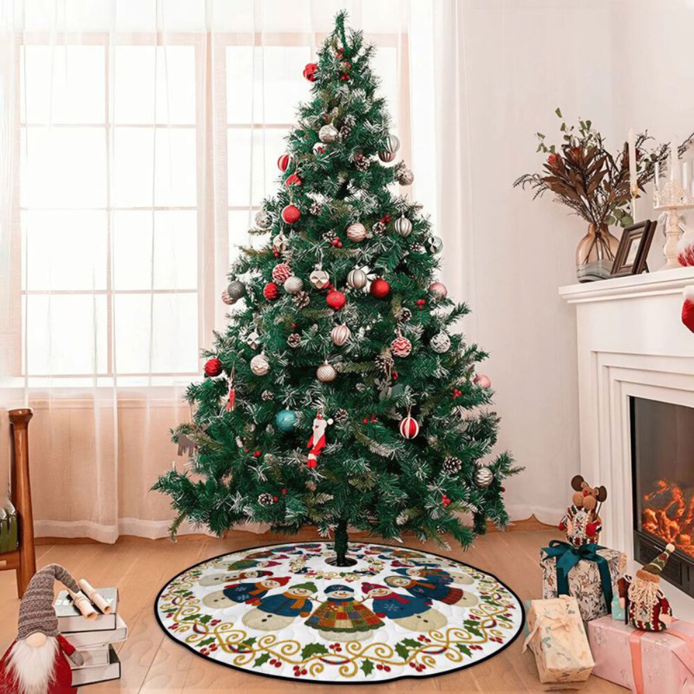 Stocktee Houston Texans Cute Snowmen Pattern Christmas Limited Edition Winter Season Tree Skirt NEW159414