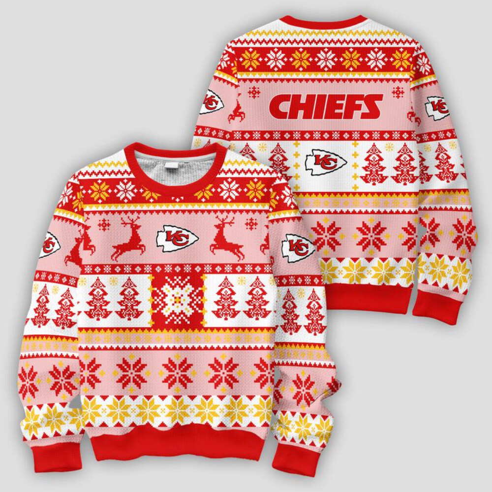 Stocktee Kansas City Chiefs Christmas Limited Edition Ugly Sweater Lind NEW157710