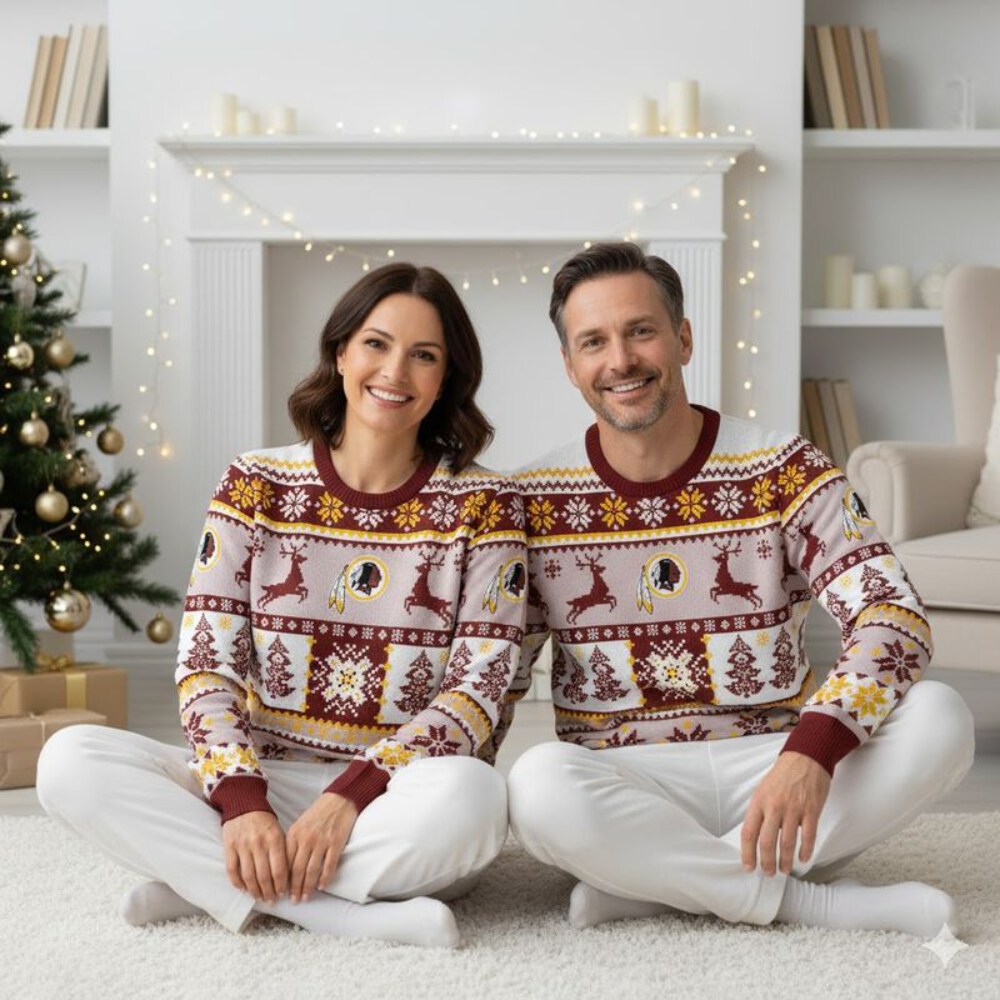 Stocktee Washington Redskins Christmas Limited Edition Ugly Sweater Lind NEW157790