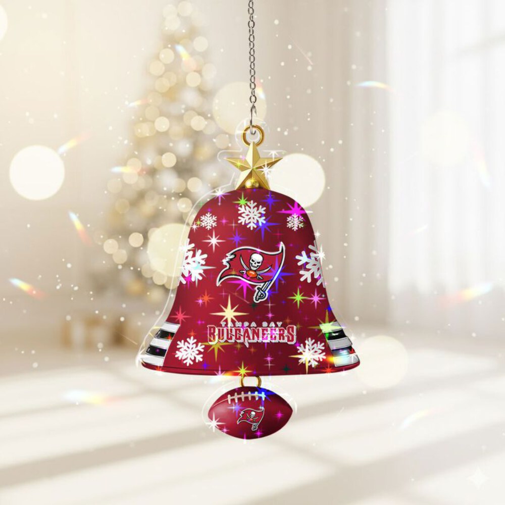 Stocktee Tampa Bay Buccaneers Pattern Christmas Custom Shape 1-side Printed Star Hologram Ornament NEW161928
