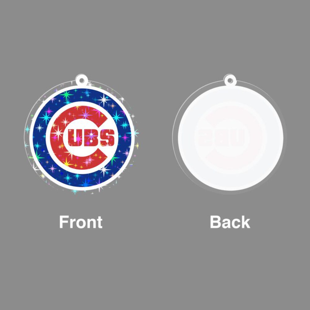 Stocktee Chicago Cubs Logo Pattern Christmas Custom Shape 1-side Printed Star Hologram Ornament NEW160437