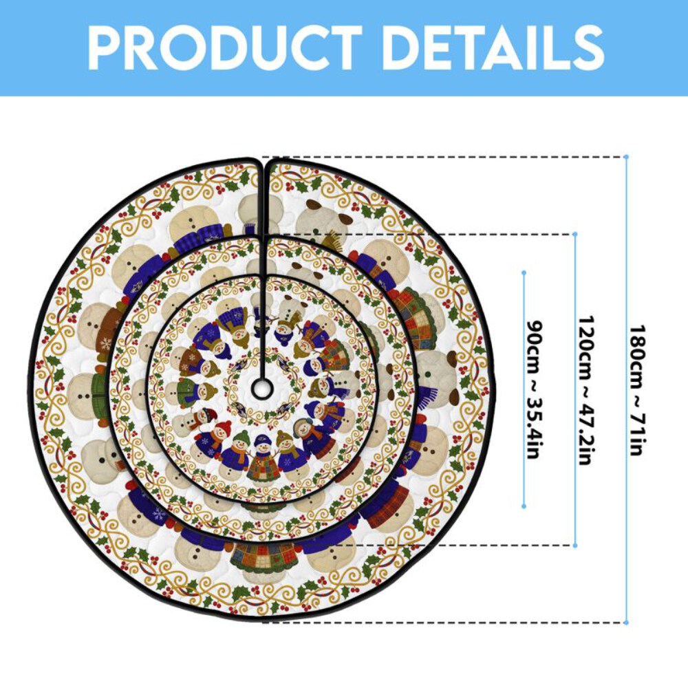 Stocktee Baltimore Ravens Cute Snowmen Pattern Christmas Limited Edition Winter Season Tree Skirt NEW159409