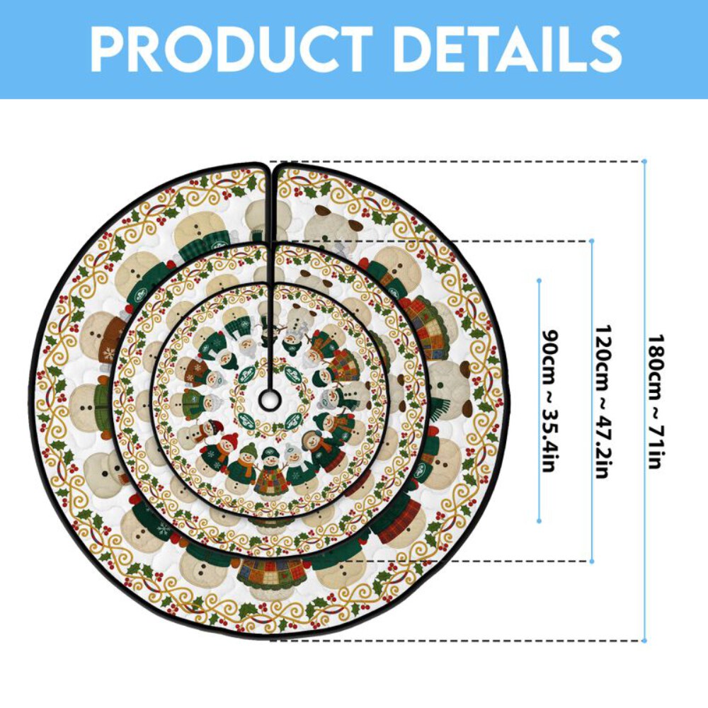 Stocktee New York Jets Cute Snowmen Pattern Christmas Limited Edition Winter Season Tree Skirt NEW159411