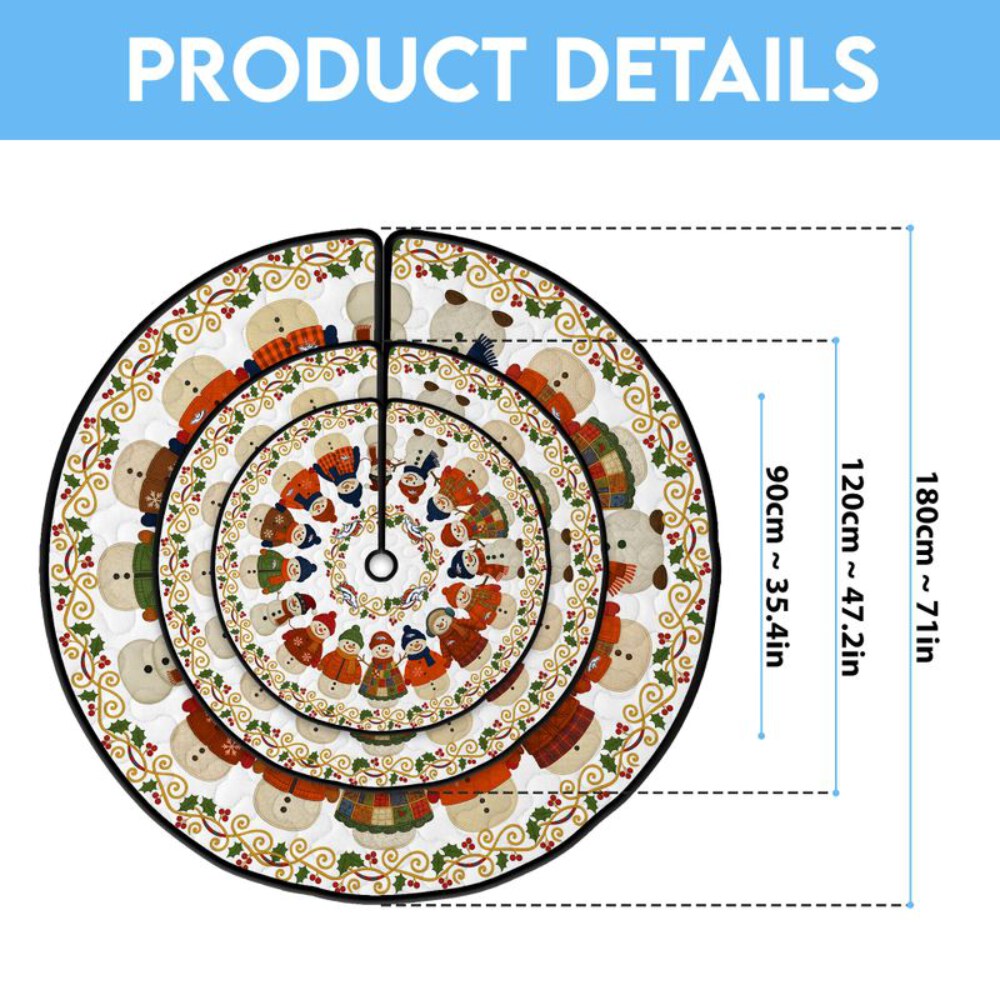 Stocktee Denver Broncos Cute Snowmen Pattern Christmas Limited Edition Winter Season Tree Skirt NEW159407