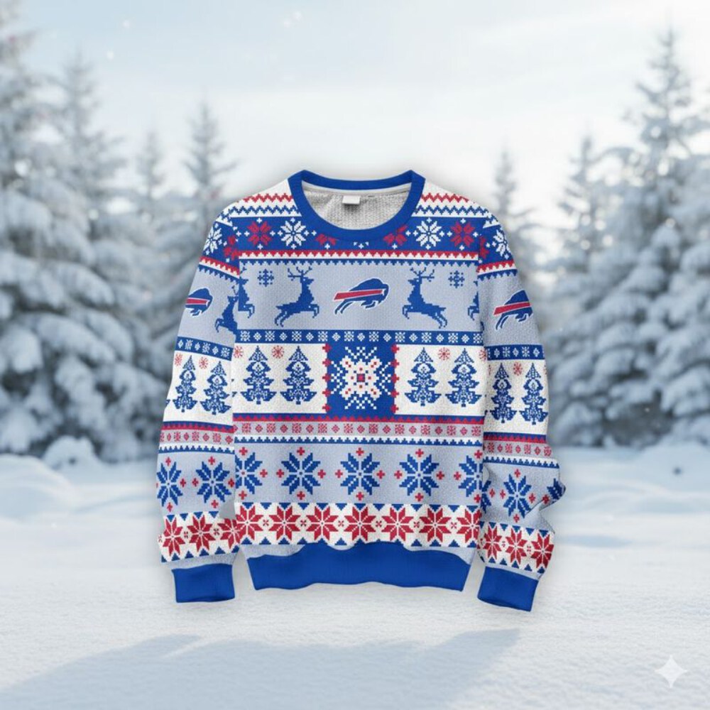 Stocktee Buffalo Bills Christmas Limited Edition Ugly Sweater Lind NEW157713