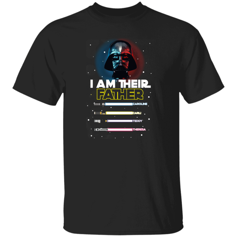 I Am Their Father Shirt, Fathers Day Shirt for Men, Personalized Dad Shirt with Kids Name, Custom Dad Shirt, for Dad Grandpa T-Shirt Hoodie Multi T-Shirt
