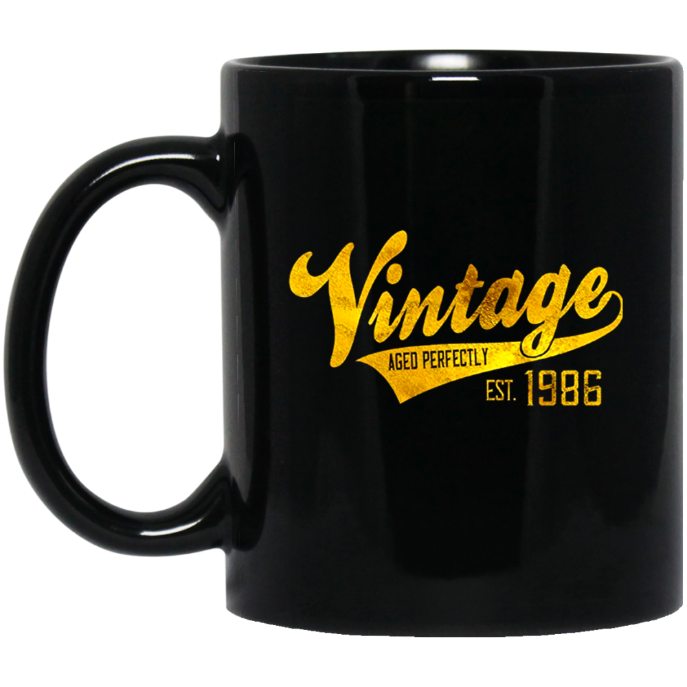 Vintage Est 1986 Hoodie 32 yrs old B-day 32nd Birthday Mug