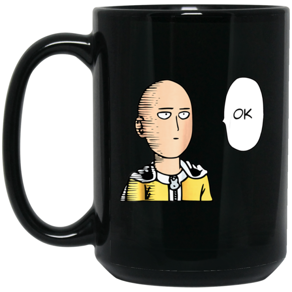 Saitama Okay Face Oppai Anime Manga Mug