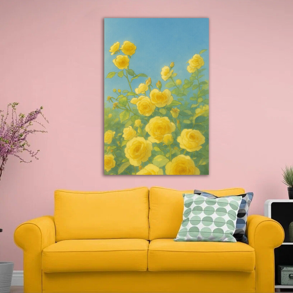 Yellow Rose Aesthetic Art Print