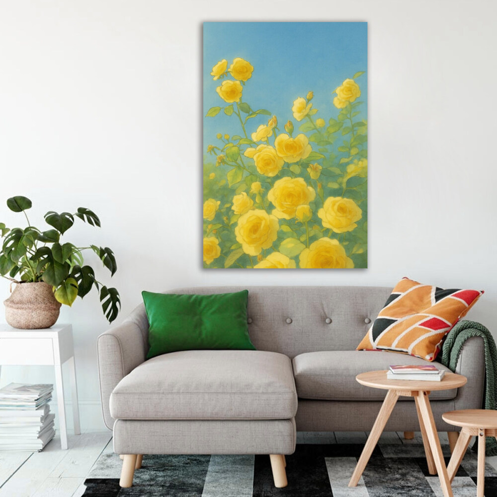 Yellow Rose Aesthetic Art Print