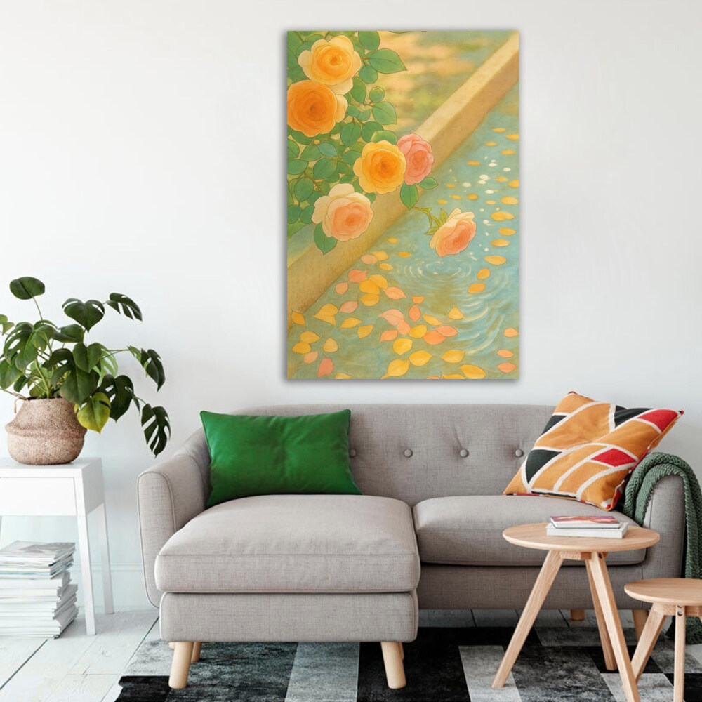 Rose By The Lake Aesthetic Art Print