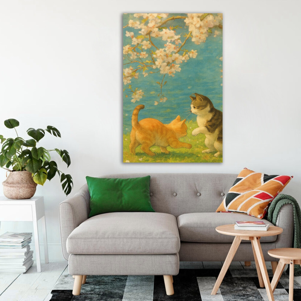 Cats Style Hand-Drawn Illustration 02 Aesthetic Art Print