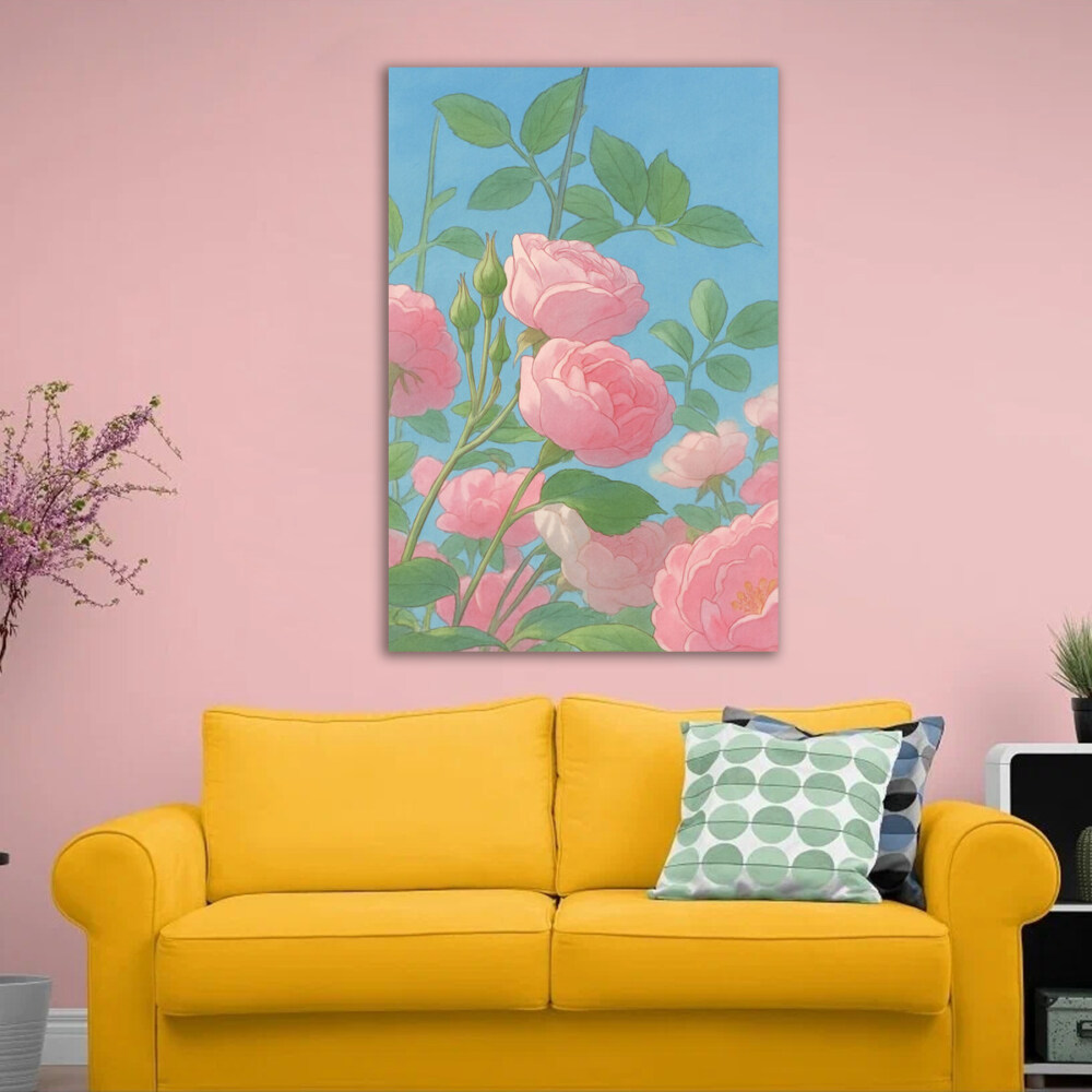 Blossoming Rosescape Aesthetic Art Print
