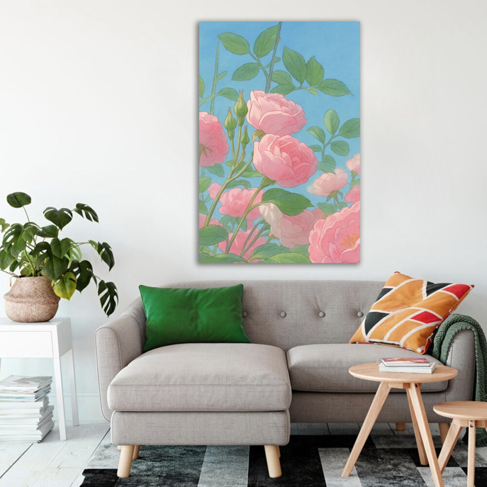 Blossoming Rosescape Aesthetic Art Print