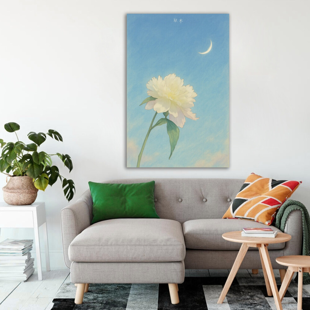 A White Flower Aesthetic Art Print