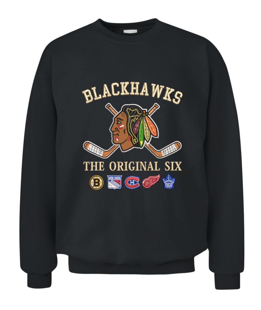 CHICAGO BLACKHAWKS - The Original Six Combined - Premium Embroidered