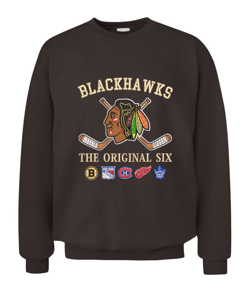 CHICAGO BLACKHAWKS - The Original Six Combined - Premium Embroidered