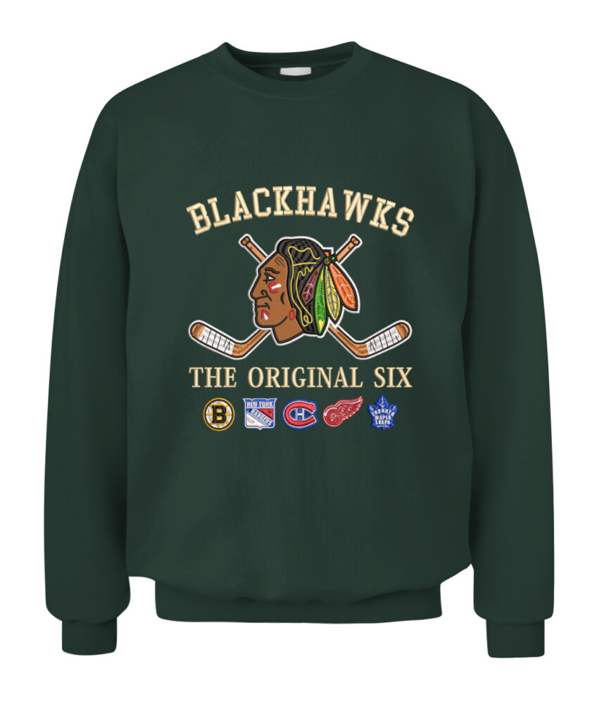 CHICAGO BLACKHAWKS - The Original Six Combined - Premium Embroidered