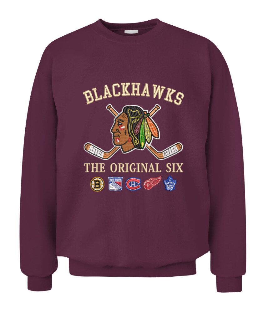 CHICAGO BLACKHAWKS - The Original Six Combined - Premium Embroidered