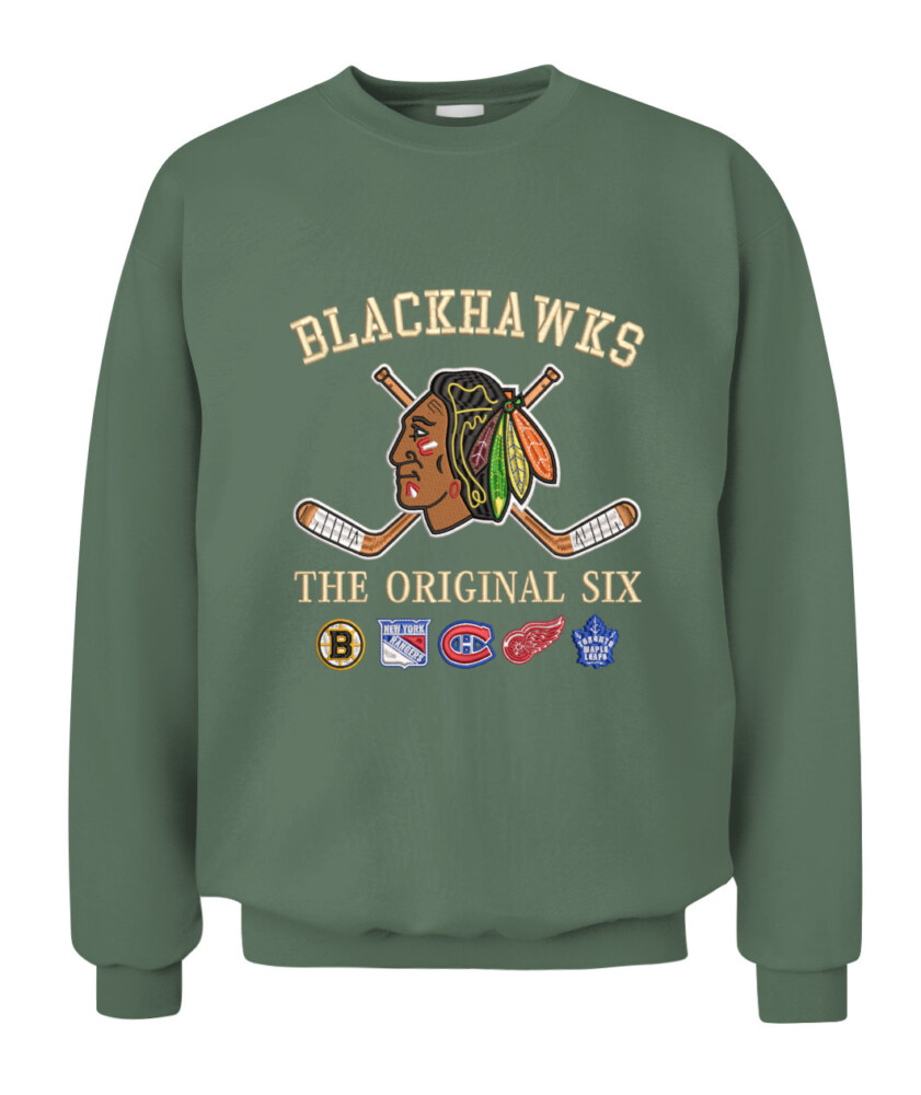 CHICAGO BLACKHAWKS - The Original Six Combined - Premium Embroidered