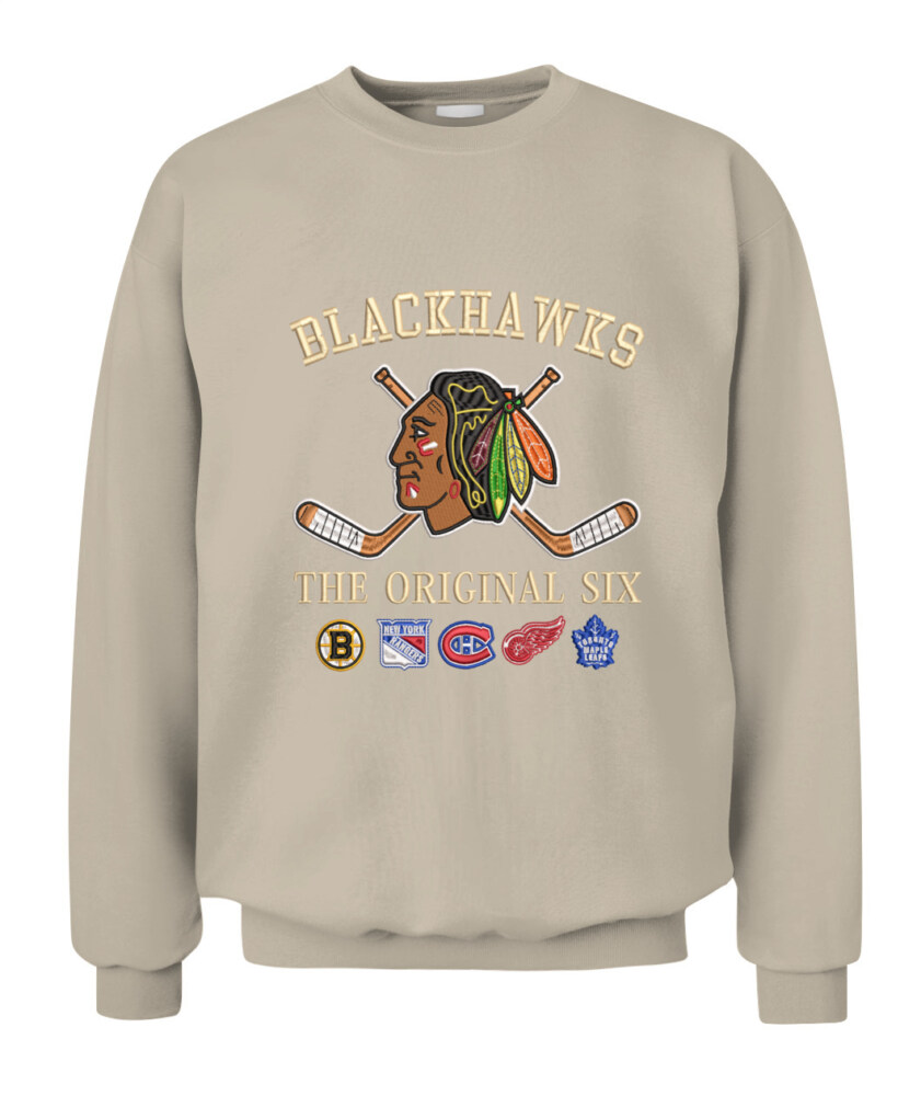 CHICAGO BLACKHAWKS - The Original Six Combined - Premium Embroidered