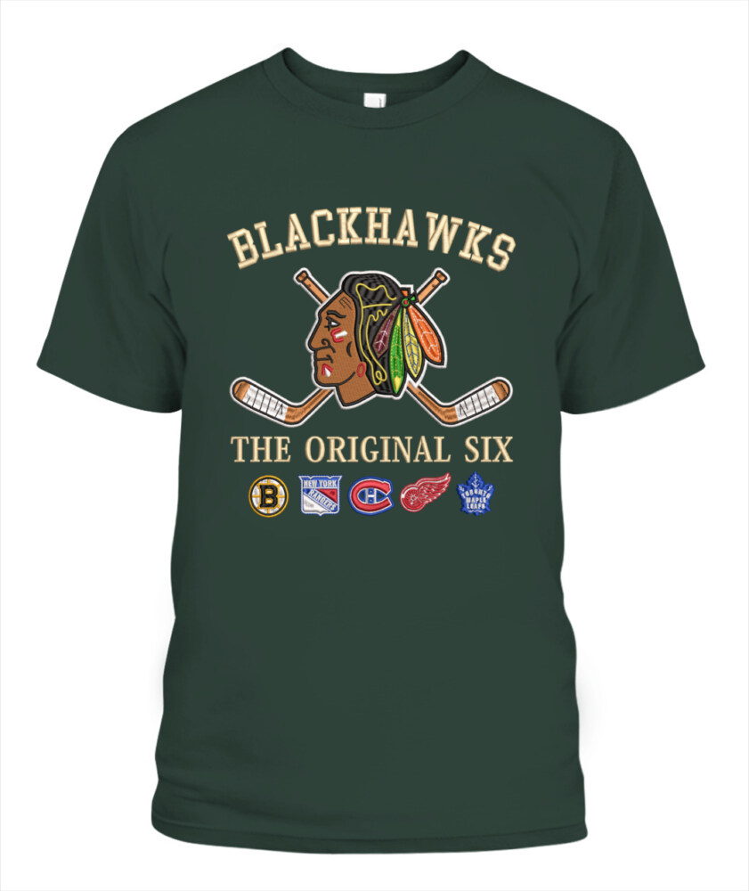 CHICAGO BLACKHAWKS - The Original Six Combined - Premium Embroidered