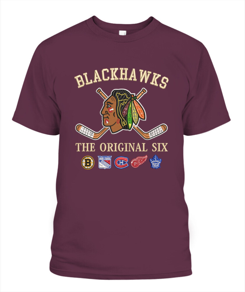 CHICAGO BLACKHAWKS - The Original Six Combined - Premium Embroidered