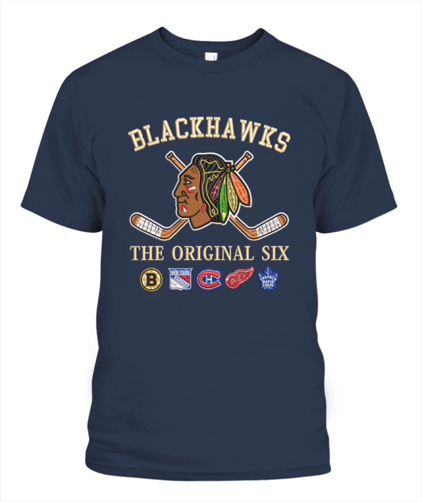 CHICAGO BLACKHAWKS - The Original Six Combined - Premium Embroidered