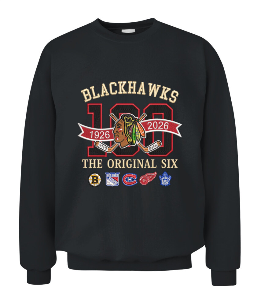 CHICAGO BLACKHAWKS - 100th Anniversary Original Six Premium Embroidered (Centennial Edition)