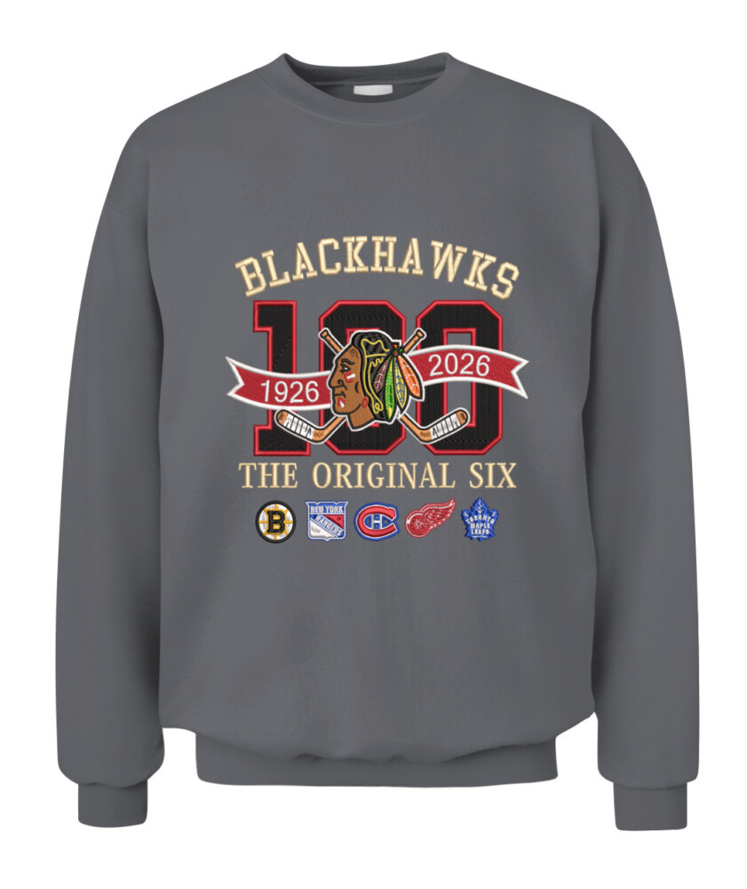 CHICAGO BLACKHAWKS - 100th Anniversary Original Six Premium Embroidered (Centennial Edition)