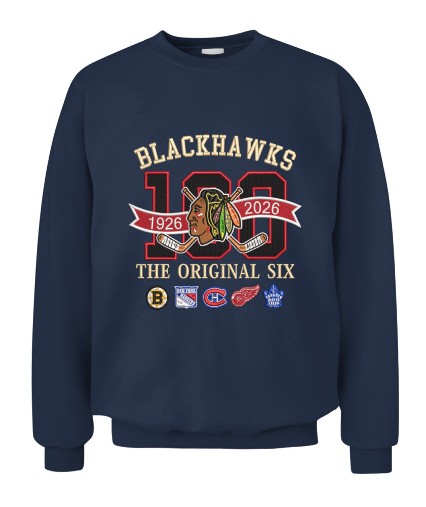 CHICAGO BLACKHAWKS - 100th Anniversary Original Six Premium Embroidered (Centennial Edition)