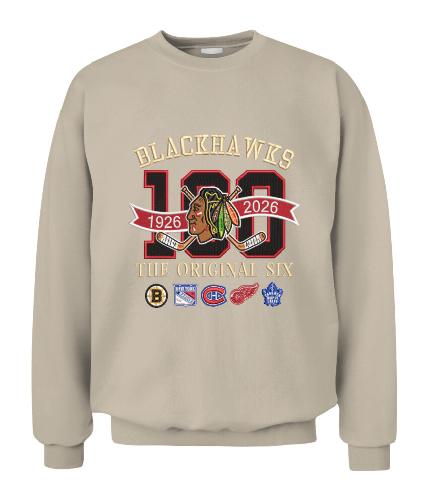 CHICAGO BLACKHAWKS - 100th Anniversary Original Six Premium Embroidered (Centennial Edition)