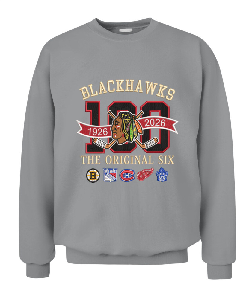 CHICAGO BLACKHAWKS - 100th Anniversary Original Six Premium Embroidered (Centennial Edition)