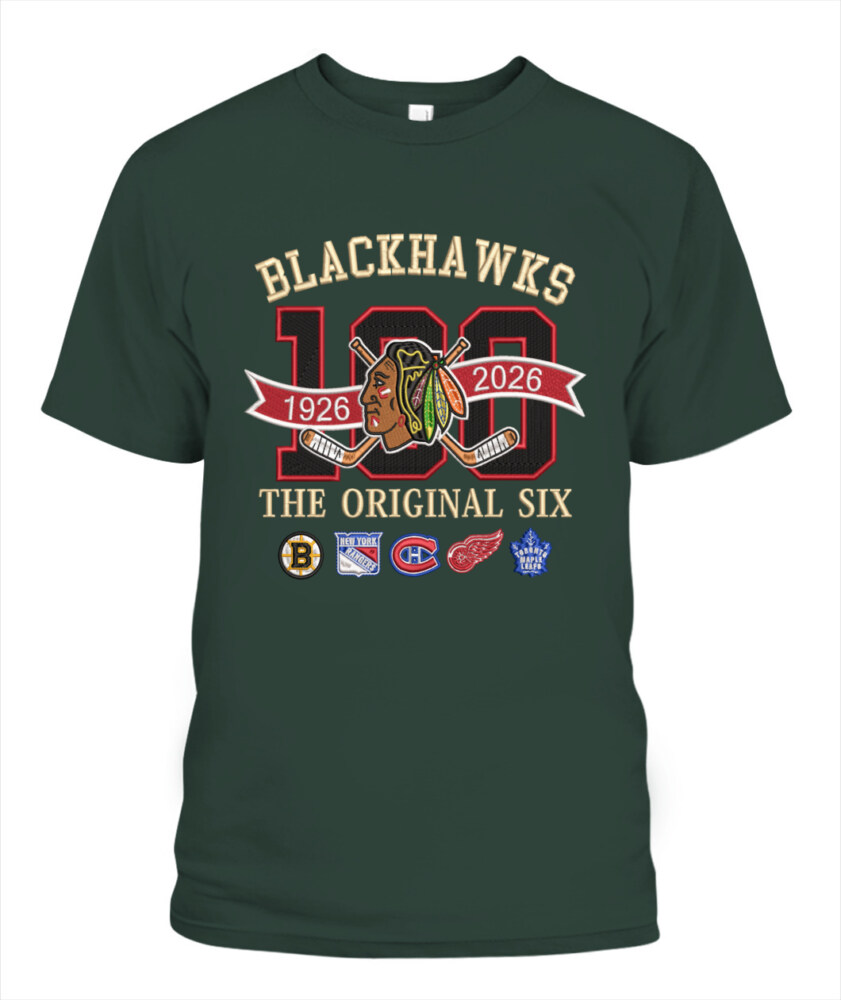 CHICAGO BLACKHAWKS - 100th Anniversary Original Six Premium Embroidered (Centennial Edition)