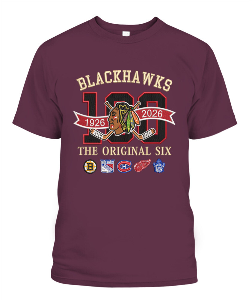 CHICAGO BLACKHAWKS - 100th Anniversary Original Six Premium Embroidered (Centennial Edition)