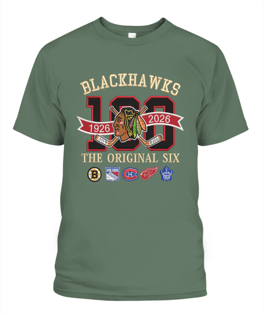 CHICAGO BLACKHAWKS - 100th Anniversary Original Six Premium Embroidered (Centennial Edition)