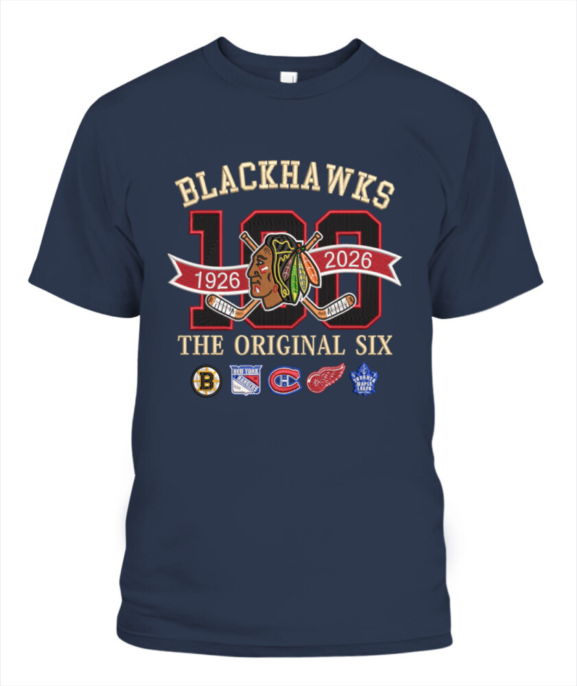 CHICAGO BLACKHAWKS - 100th Anniversary Original Six Premium Embroidered (Centennial Edition)