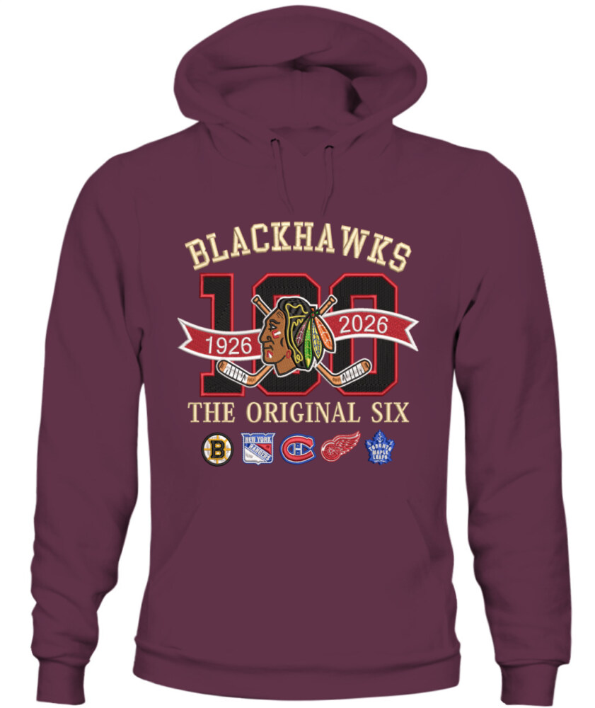 CHICAGO BLACKHAWKS - 100th Anniversary Original Six Premium Embroidered (Centennial Edition)