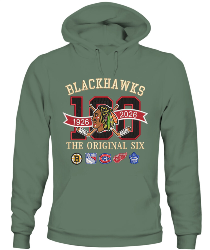 CHICAGO BLACKHAWKS - 100th Anniversary Original Six Premium Embroidered (Centennial Edition)