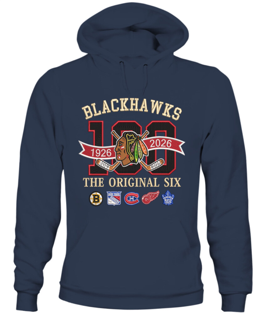 CHICAGO BLACKHAWKS - 100th Anniversary Original Six Premium Embroidered (Centennial Edition)