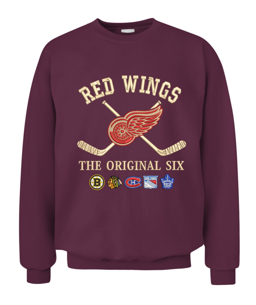 DETROIT RED WINGS - The Original Six Combined - Premium Embroidered