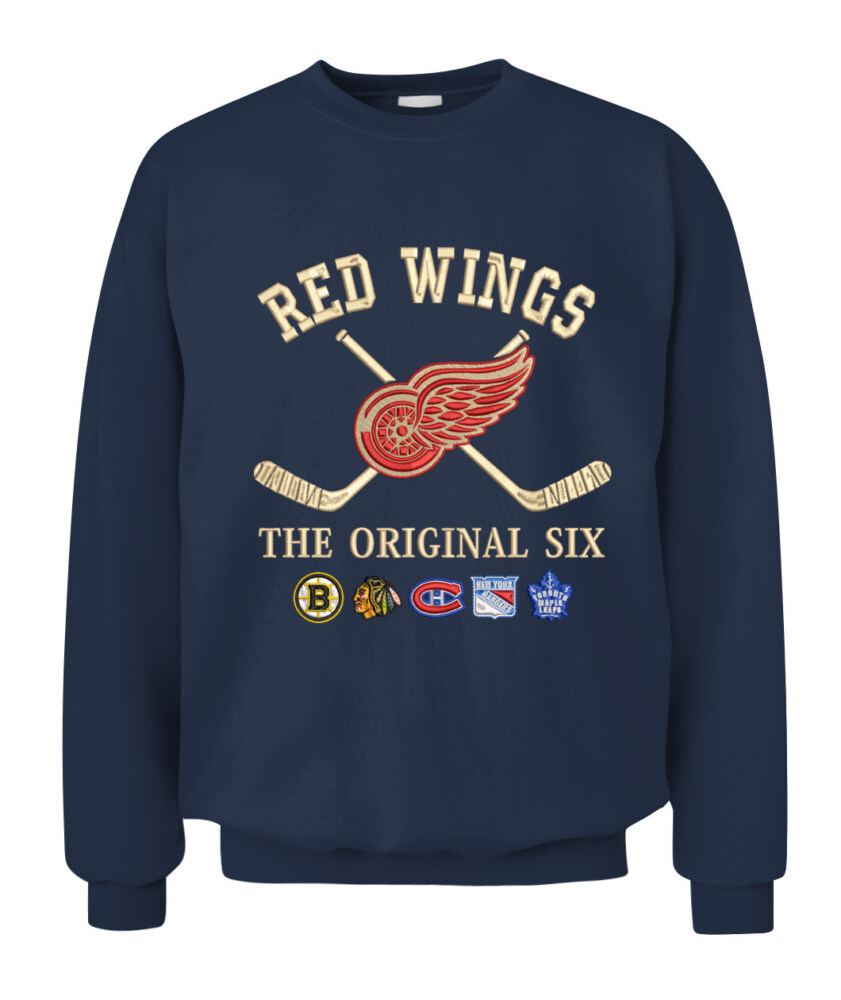DETROIT RED WINGS - The Original Six Combined - Premium Embroidered