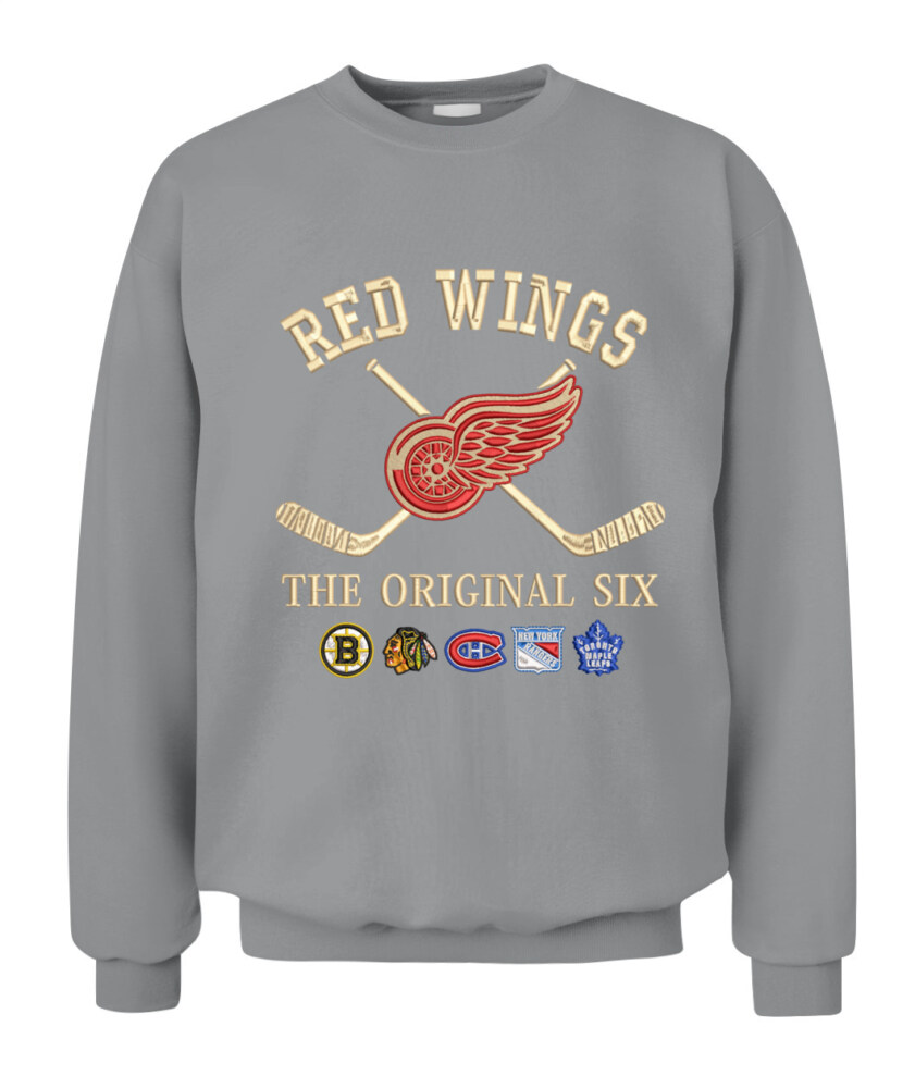 DETROIT RED WINGS - The Original Six Combined - Premium Embroidered