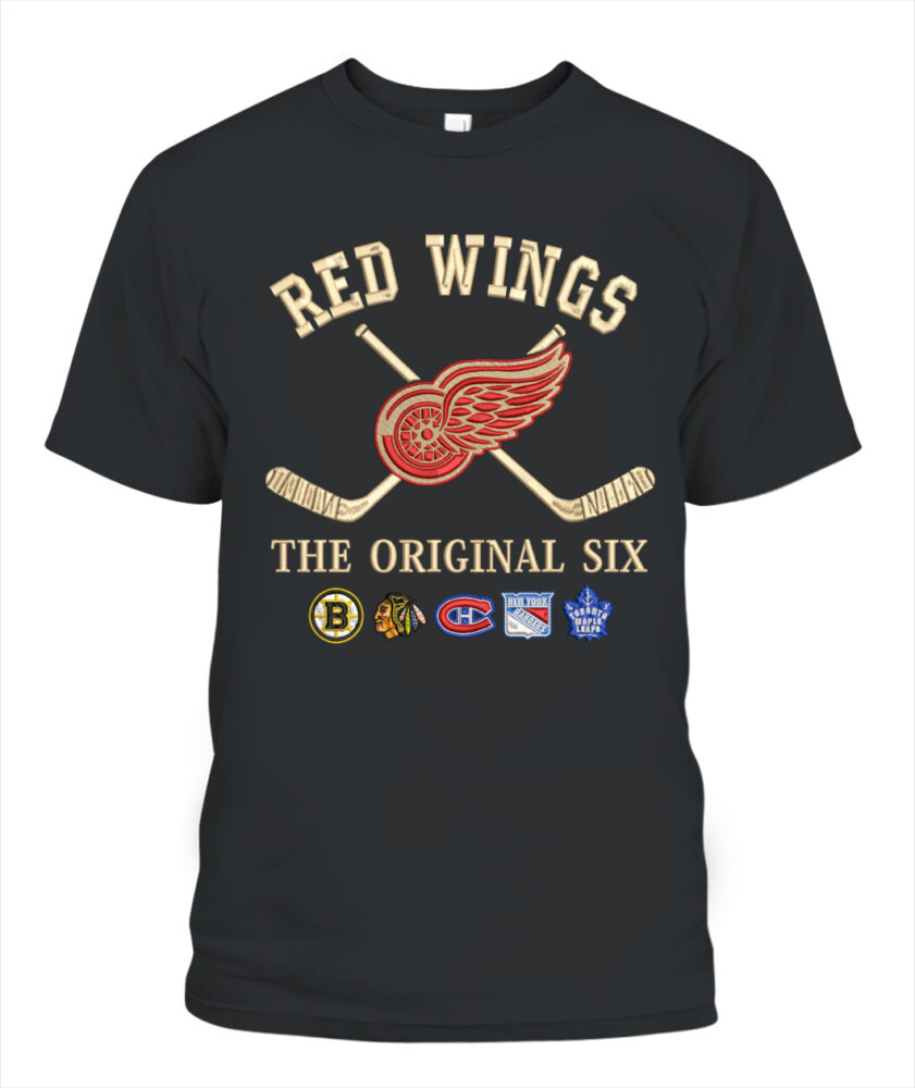 DETROIT RED WINGS - The Original Six Combined - Premium Embroidered