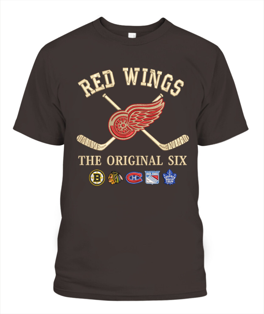 DETROIT RED WINGS - The Original Six Combined - Premium Embroidered