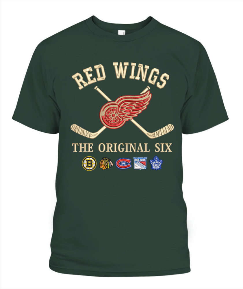 DETROIT RED WINGS - The Original Six Combined - Premium Embroidered