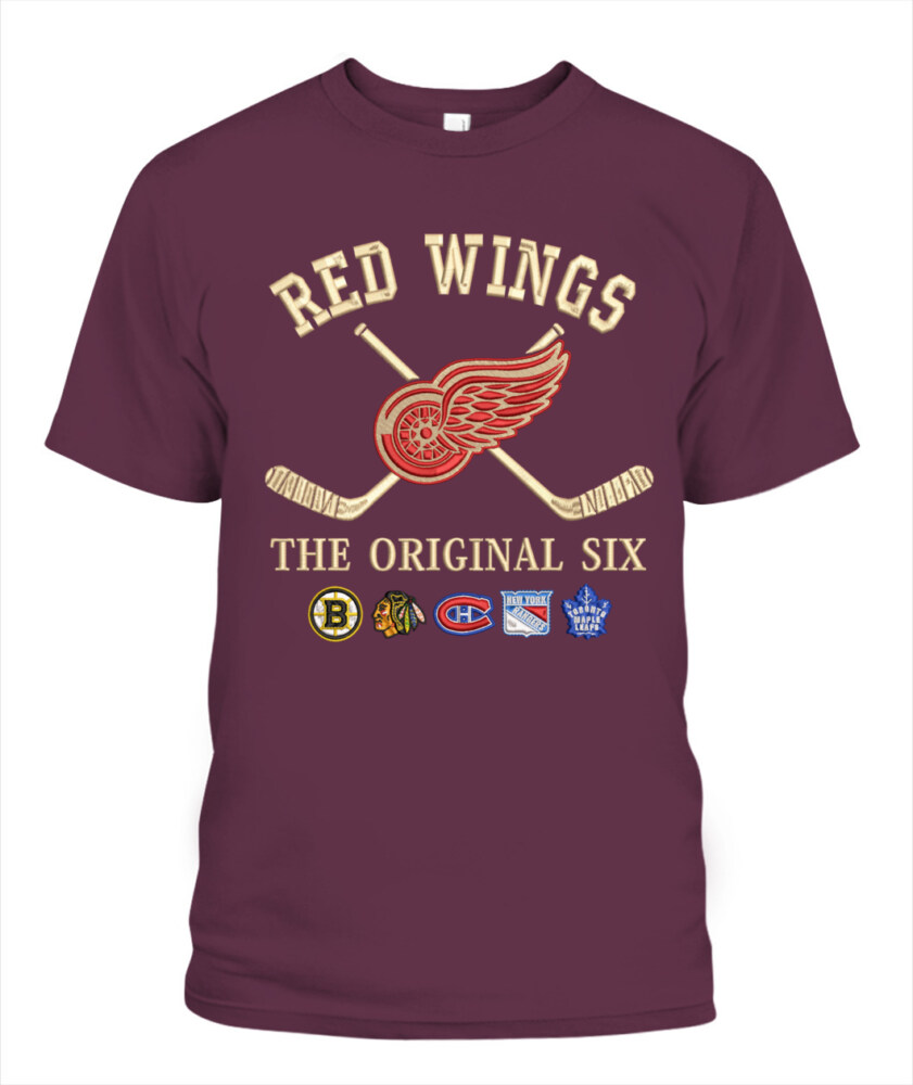 DETROIT RED WINGS - The Original Six Combined - Premium Embroidered